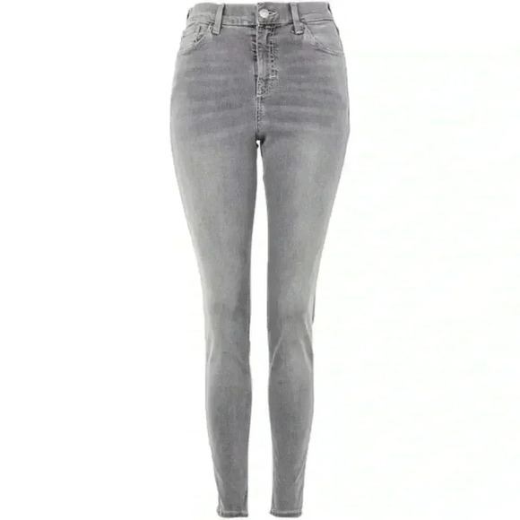 Topshop Jamie Skinny Jeans High Rise Ankle Cropped  Grey Size 26 - Picture 1 of 13